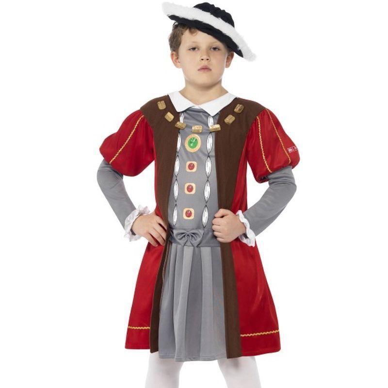 Horrible Histories Henry VIII Costume - Medium Age 7-9 Boys Brown