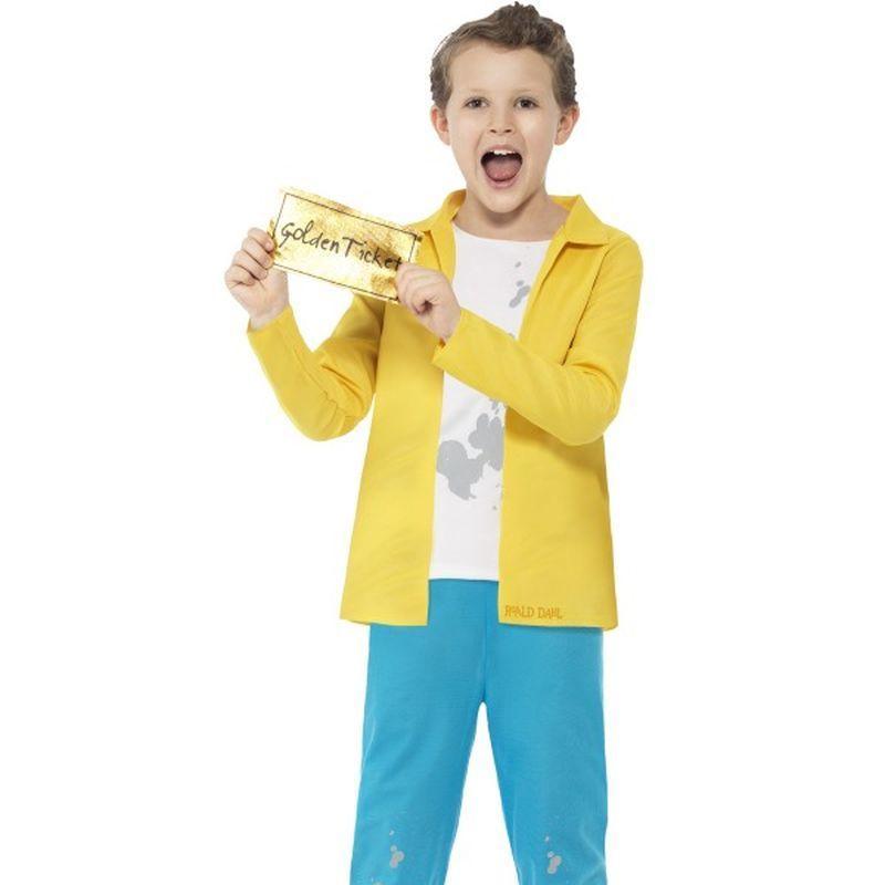 Roald Dahl Charlie Bucket Costume - Medium Age 7-9 Boys Yellow/Blue