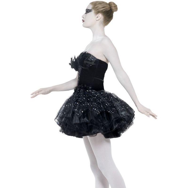 Gothic Swan Masquerade Costume Adult Black