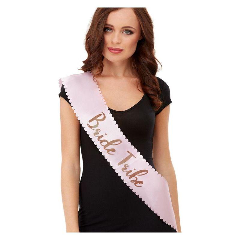 Bride Tribe Sash Pink & Gold Womens