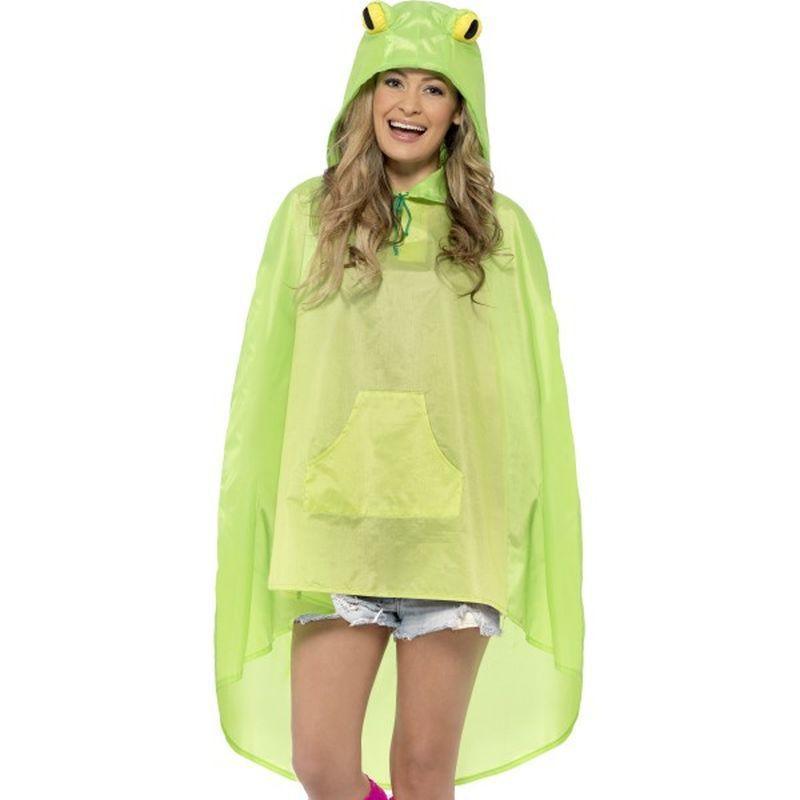 Frog Party Poncho - One Size Mens Green