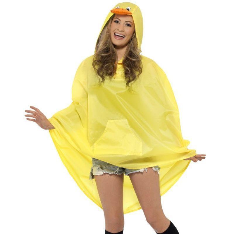 Duck Party Poncho - One Size Mens Yellow