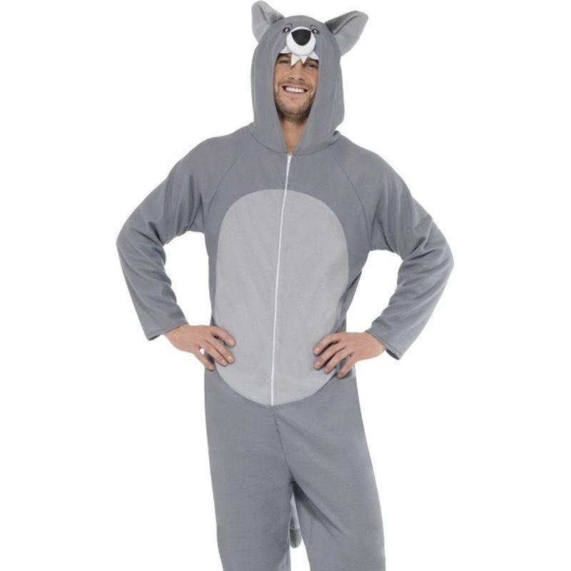 Wolf Costume - Chest 42"-44", Leg Inseam 33" Mens Grey