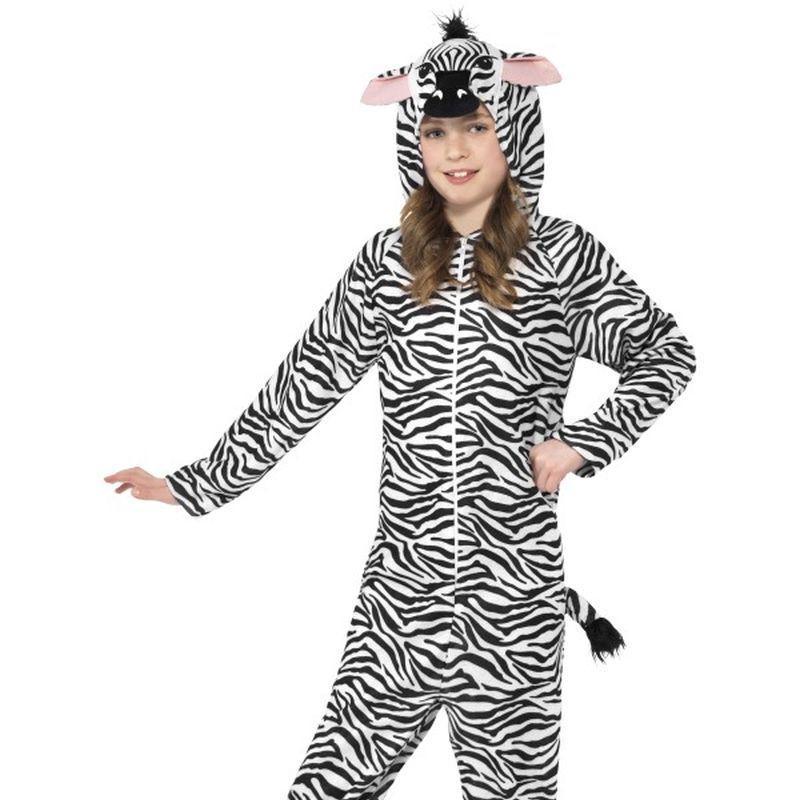 Zebra Costume - Small Age 4-6 Boys Black/White