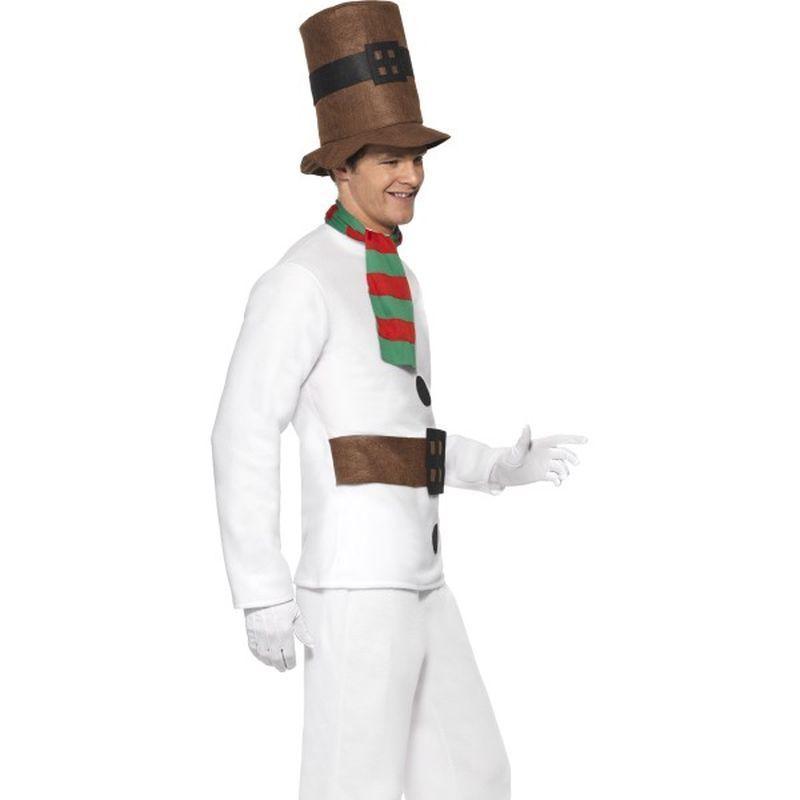 Mr Snowman Costume Adult White Brown Mens -3