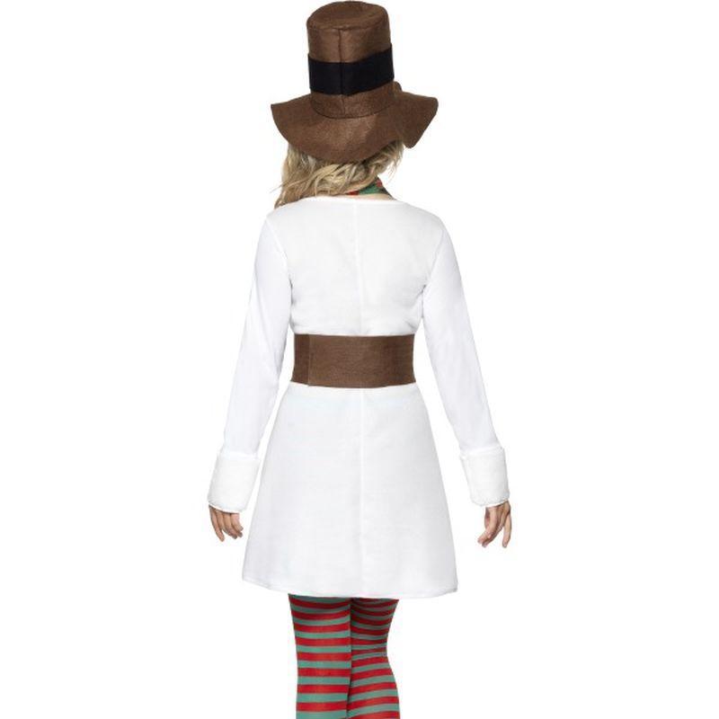 Miss Snowman Costume Adult White Brown Womens -2