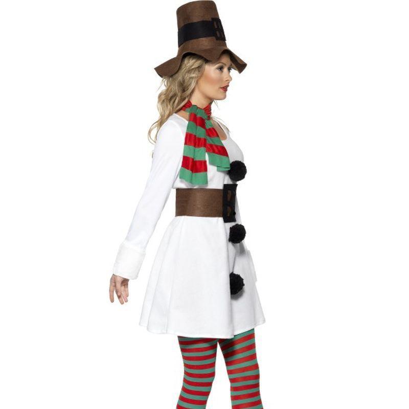 Miss Snowman Costume Adult White Brown Womens -3