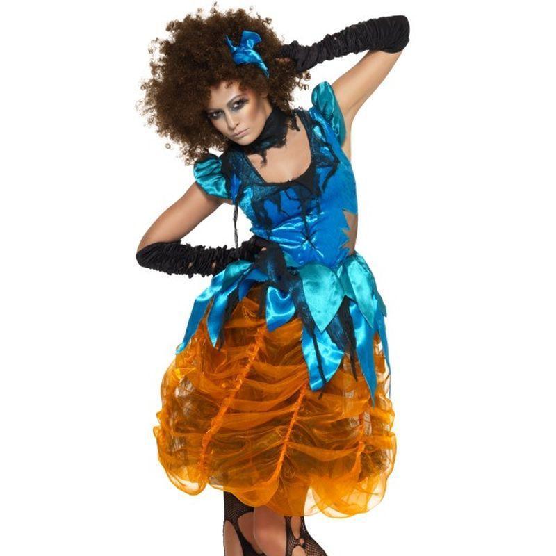 Killerella Costume - UK Dress 8-10 Womens Blue/Orange