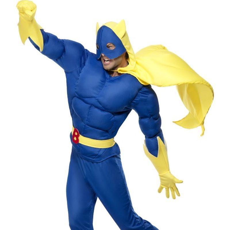 Bananaman Costume - XL Mens Blue/Yellow