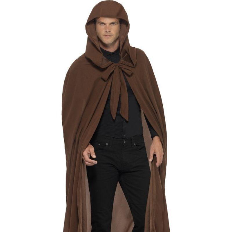 Gravekeeper Hooded Cloak Adult Brown Mens -1
