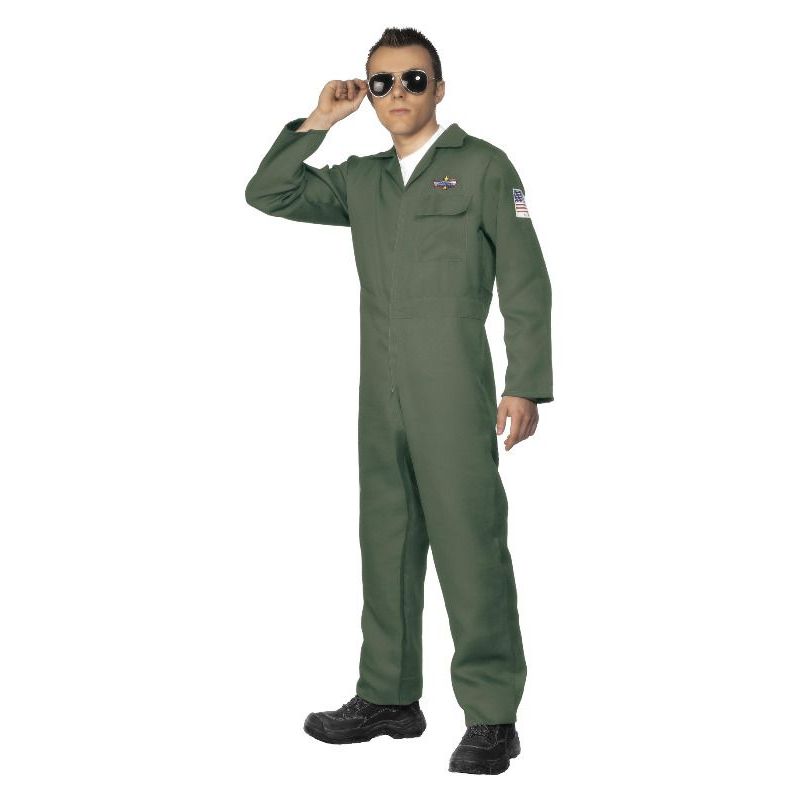 Aviator Costume Adult Green Mens