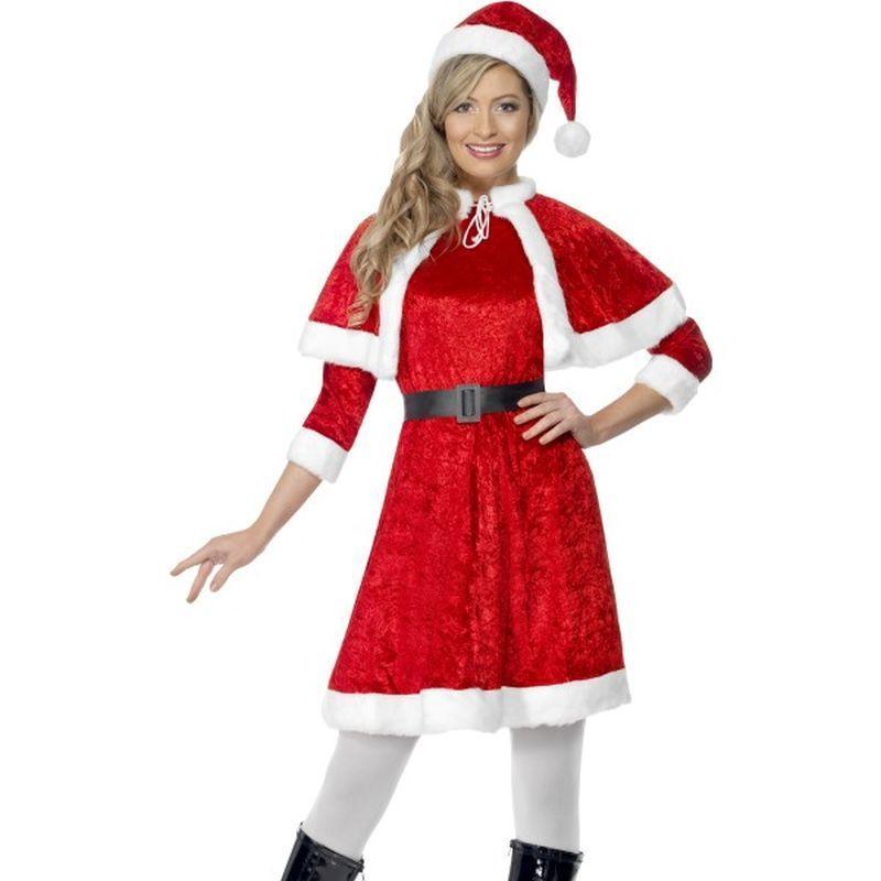 Miss Santa Costume - UK Dress 8-10 Womens Red/White