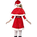 Miss Santa Costume Red Dress Cape Hat Belt