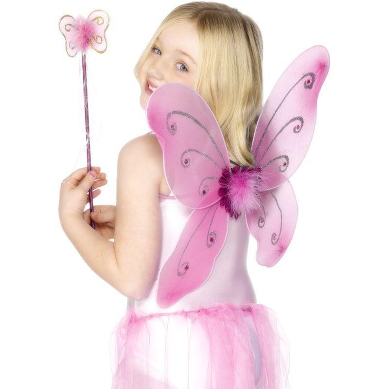 Pink Butterfly Wings - One Size
