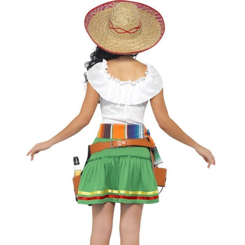Tequila Shooter Girl Costume Adult Green White Dress Top