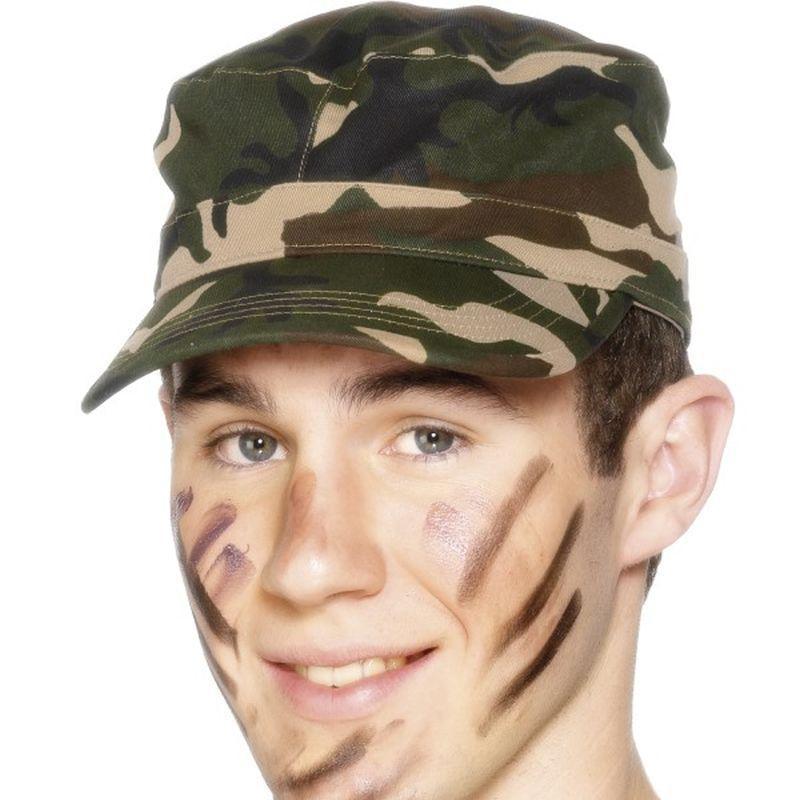 Army Cap Adult Camouflage Unisex Green -1