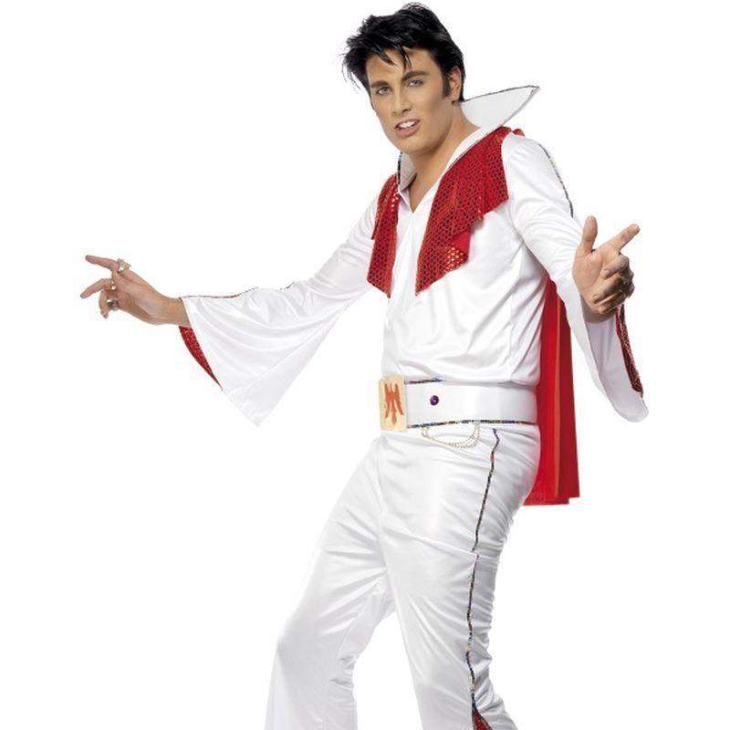 Elvis Costume - Medium Mens White