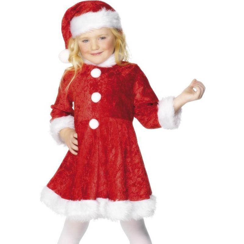 Mini Miss Santa Costume - Small Age 3-5 Girls Red/White