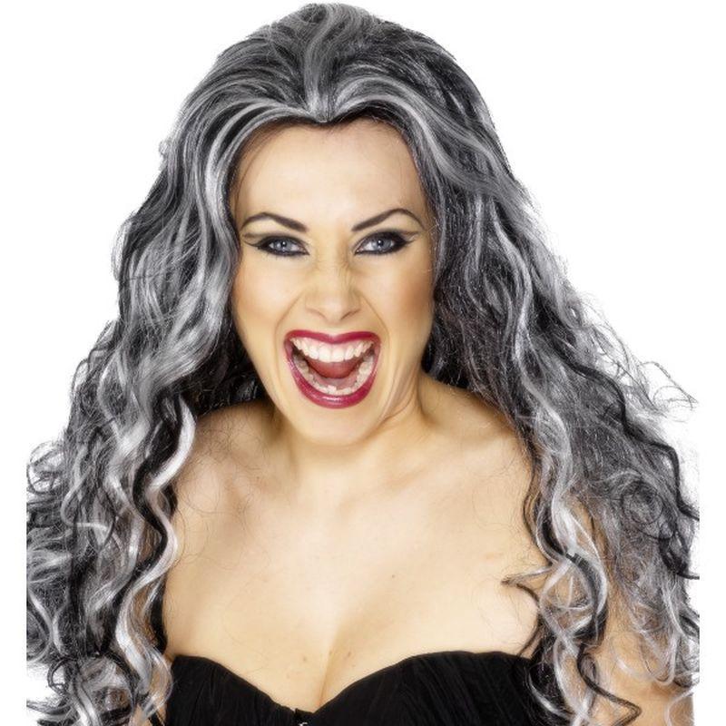 Renaissance Vamp Wig - One Size Womens Grey