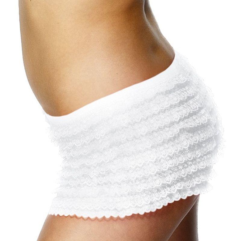 Ruffled Panties - One Size Womens White