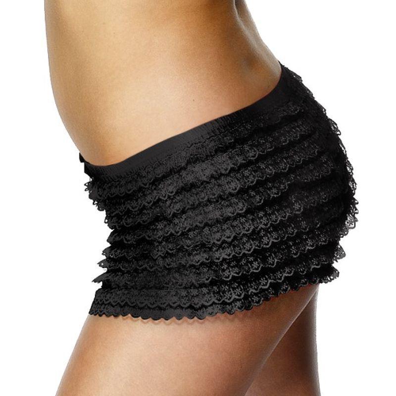 Ruffled Panties - One Size Womens Black