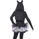 Skelly Cat Costume Kids Black White
