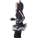 Skelly Cat Costume Kids Black White