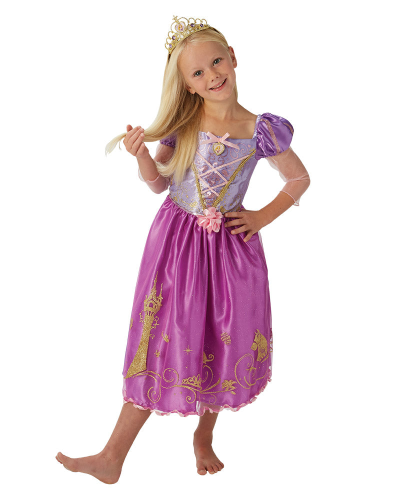 Rapunzel Storyteller Costume Girls Purple -3