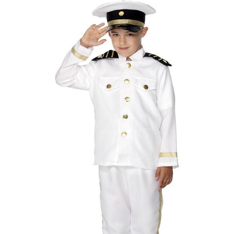 Captain Costume, Child - Medium Age 6-8 Boys White