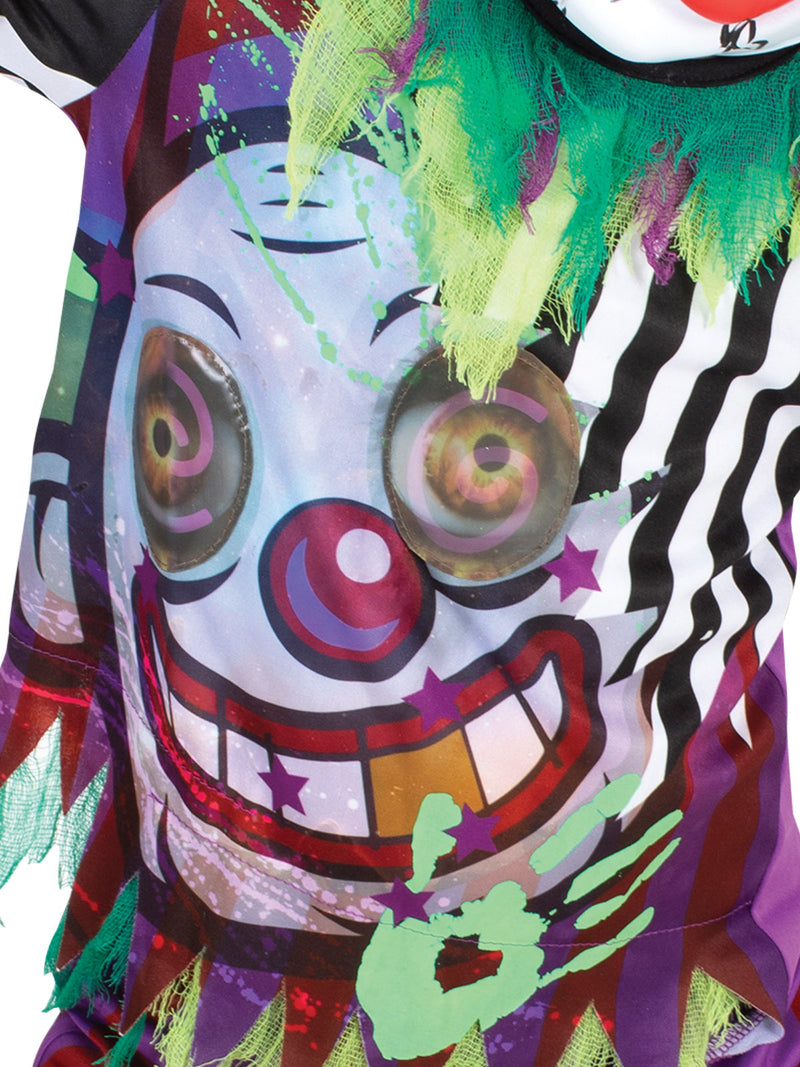 Scary Clown Lenticular Costume Boys Red
