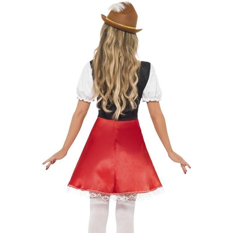 Bavarian Wench Costume Adult Red White Womens