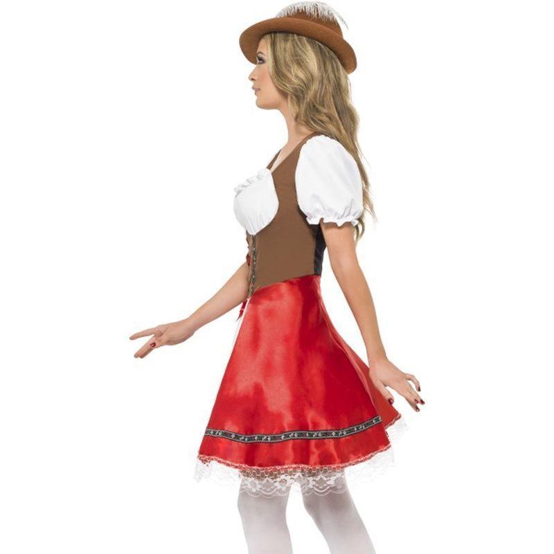 Bavarian Wench Costume Adult Red White Womens