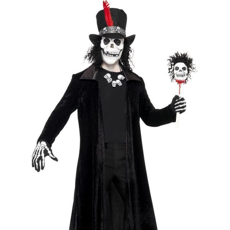 Voodoo Man Costume - Medium Mens Black/White