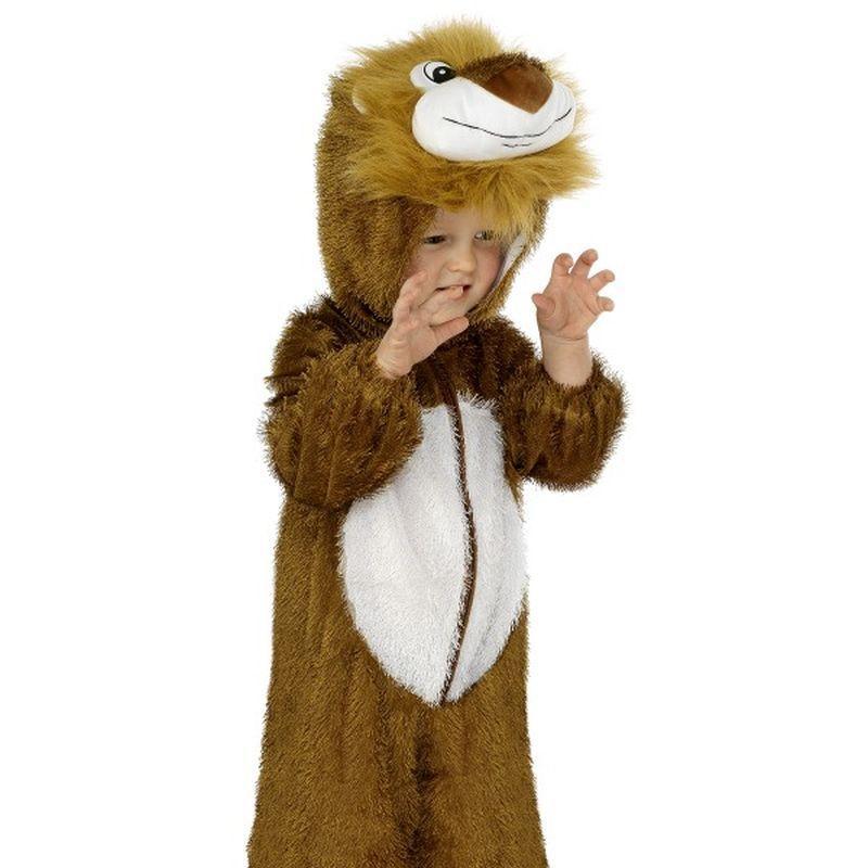 Lion Costume, Small - Small Age 4-6 Boys Brown/White