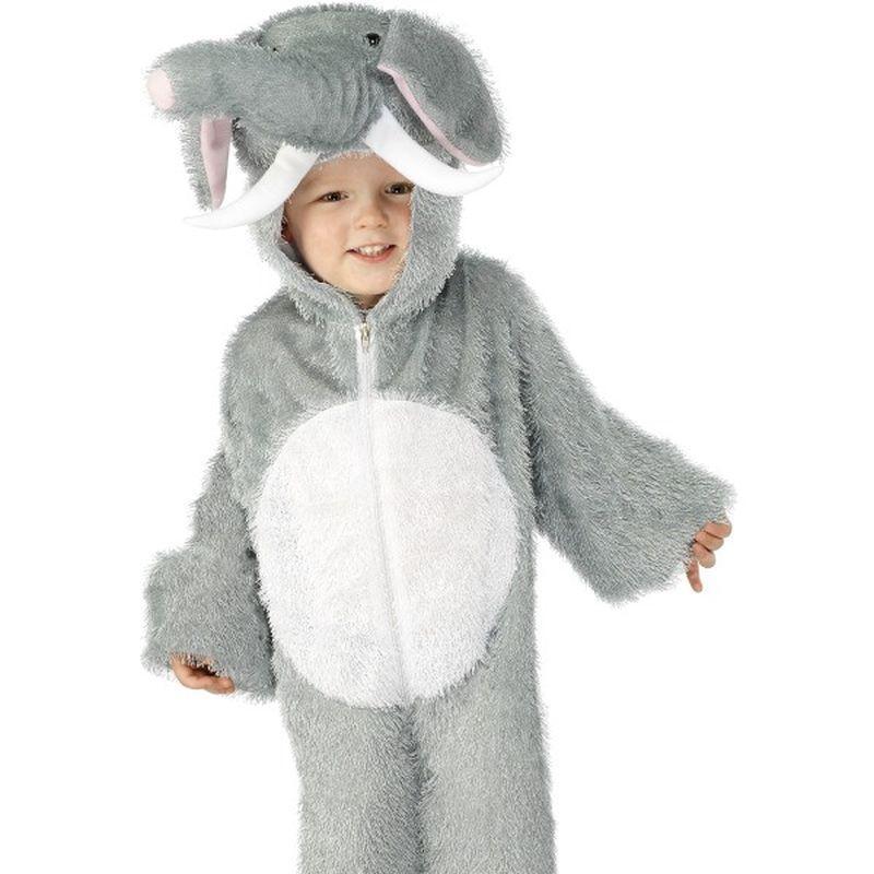 Elephant Costume, Small - Small Age 4-6 Boys Grey/White