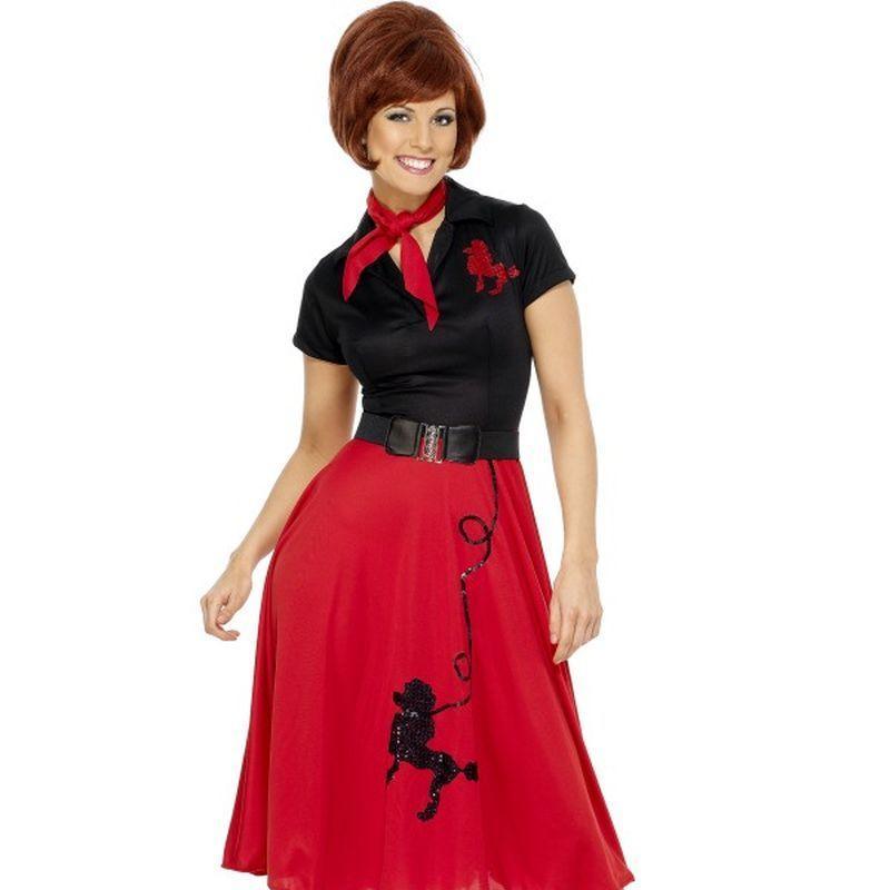 50s Style Poodle Costume - UK Dress 20-22 Womens Black/Red