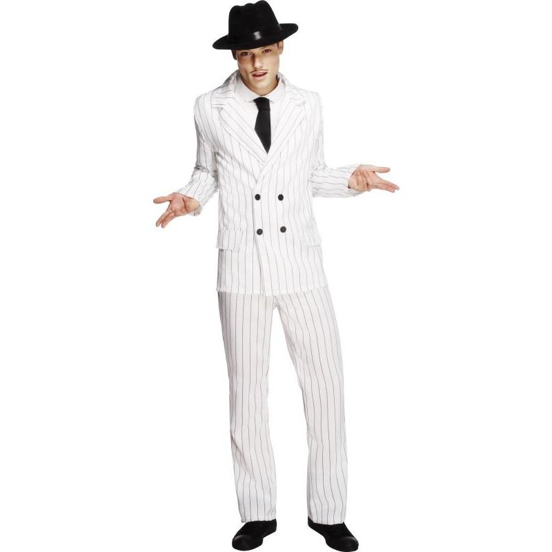 Fever Gangster Costume Adult White Mens