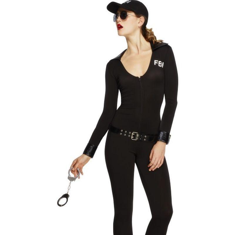 Fever FBI Flirt Costume - UK Dress 8-10 Womens Black