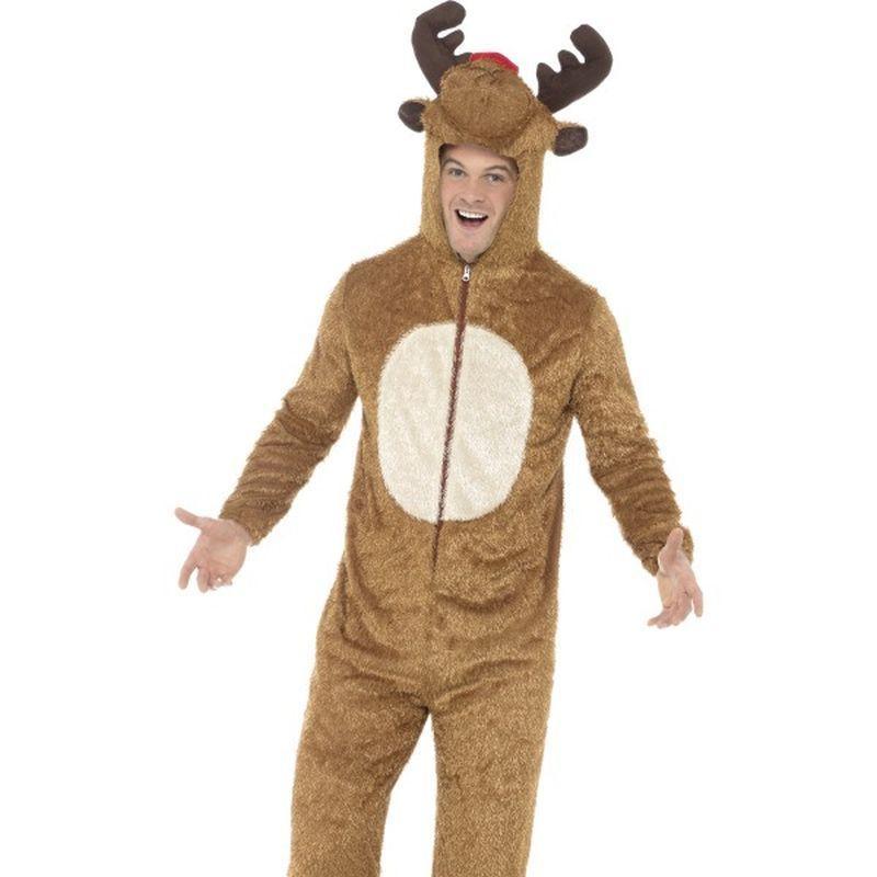 Reindeer Costume, Adult - Medium Mens Brown/White