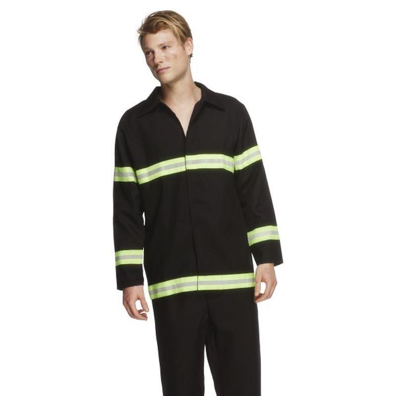 Fever Fireman Costume - Medium Mens Black