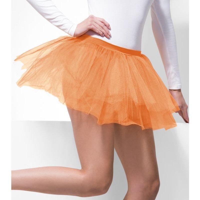 Tutu Underskirt Adult Orange Womens -1