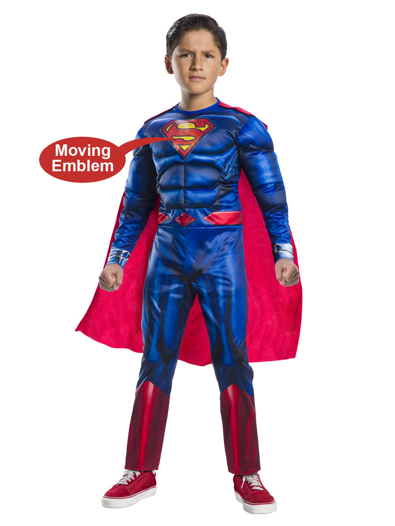 Superman Deluxe Costume With Lenticular Child