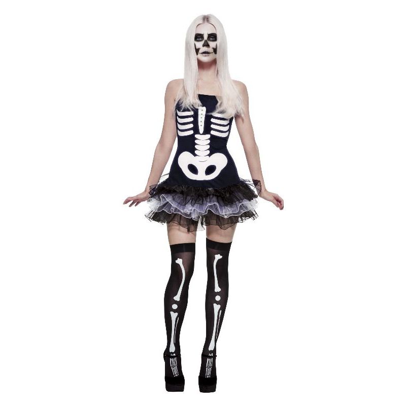 Fever Skeleton Costume Adult White Womens