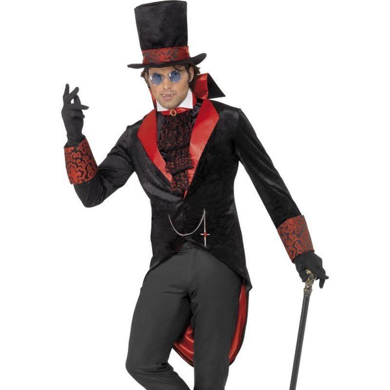 Dracula Costume - Medium Mens Black/Red