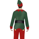 Elf Costume, Red And Green Top Trousers Hat Belt