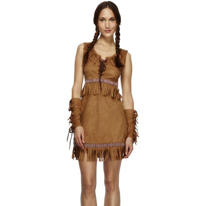 Fever Pocahontas Costume Adult Brown Womens -1