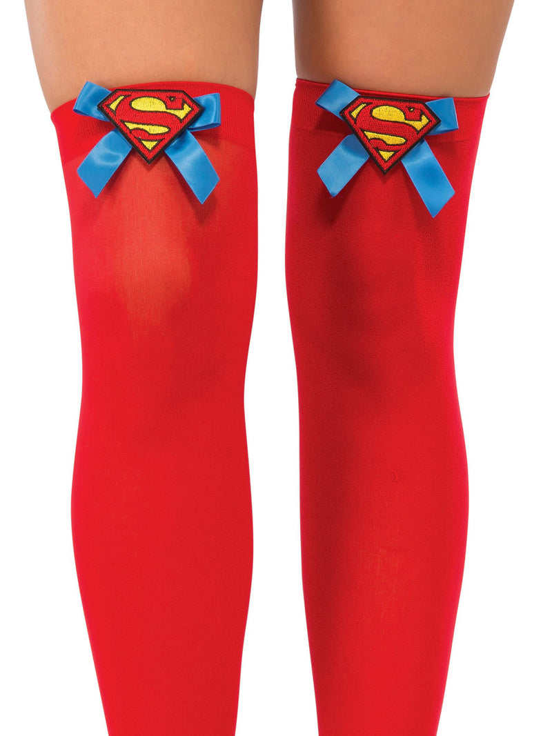Supergirl Thigh Highs Adult Womens Red