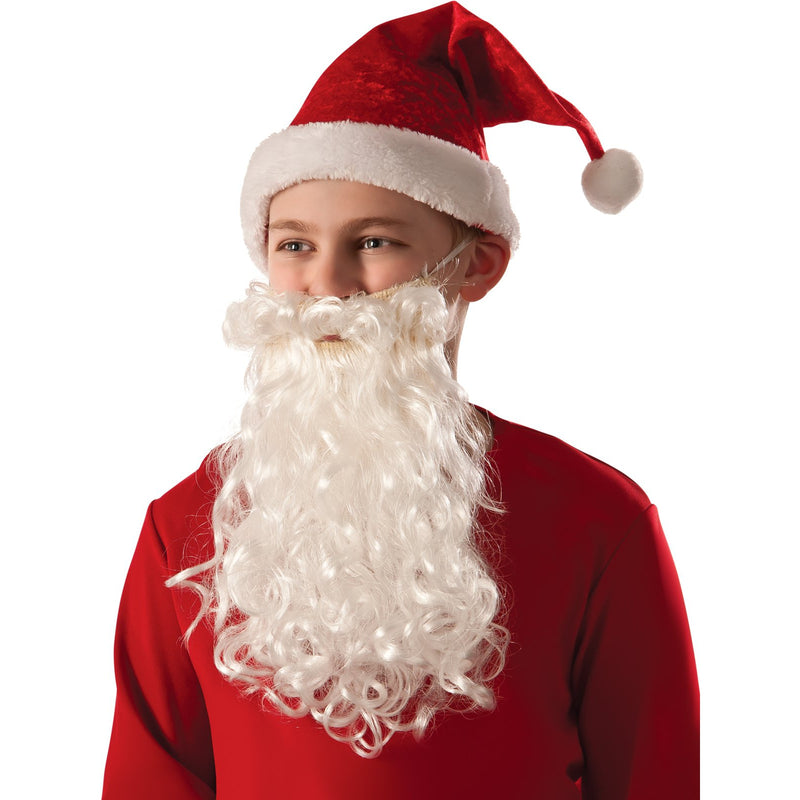 Santa Beard & Moustache Set Child Mens White