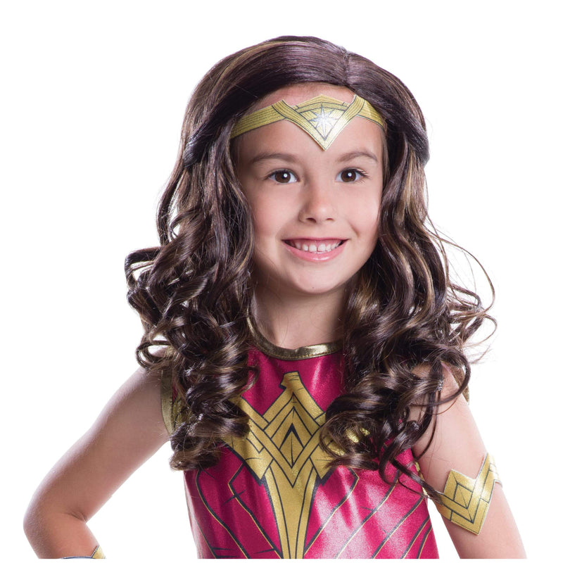 Wonder Woman Wig Child Womens Gold
