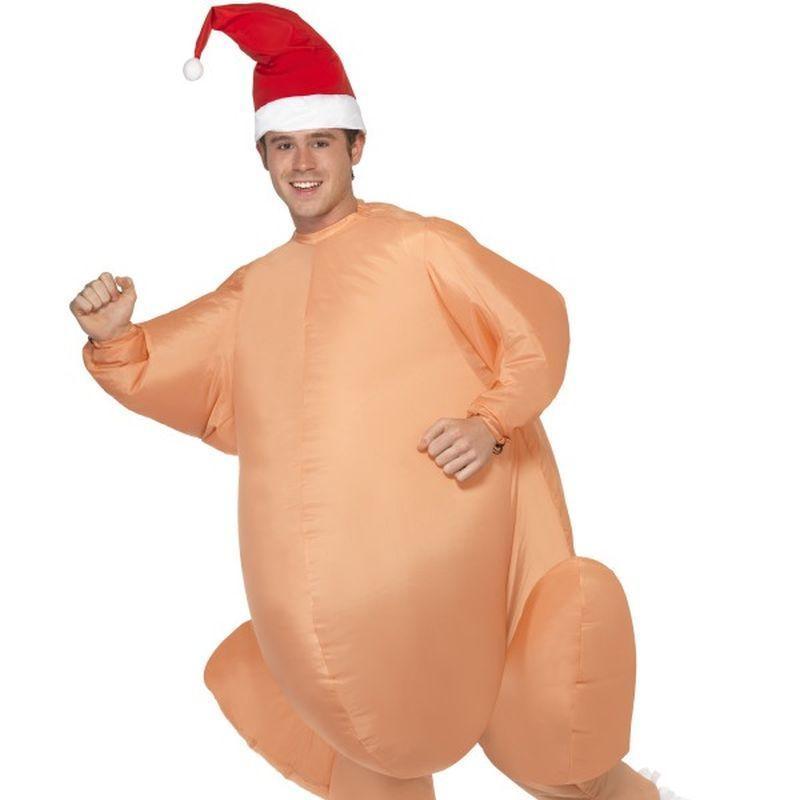 Inflatable Christmas Roast Turkey - One Size Mens Brown